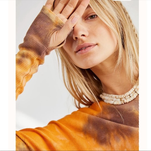 Free People X Vintage Souls Washed Fuji Thermal, Size L - Picture 4 of 5